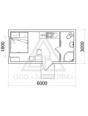 Модульный дом «Жилой» МД-1